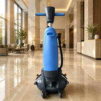 Mesin Poles Lantai Dorong Manual Kompak Bersertifikasi CE Bertenaga Baterai 24V untuk Lantai Kantor, Gym, Terrazzo, dan Epoxy