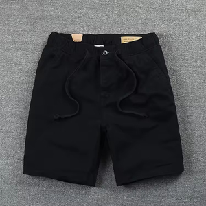Pantalones Cortos Casuales de Lino/Algodón para Hombre, Cintura Elástica, Estilo Capri, Tinte Liso, Elásticos en Cuatro Direcciones, con Cordón Ajustable, Venta al Por Mayor de Fábrica - Product Image 4