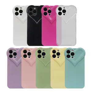 3d Love Design Luxe Tpu Siliconen Telefoonhoesje Voor Iphone 15 Pro Max Plus, Voor Iphone 14pro Hart Siliconen Hoesje