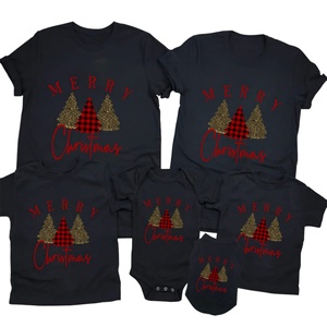 Camisetas Navideñas Extra Grandes con Estampado Alegre para Familias y Conjuntos de Padres e Hijos, Manga Corta - Product Image 6