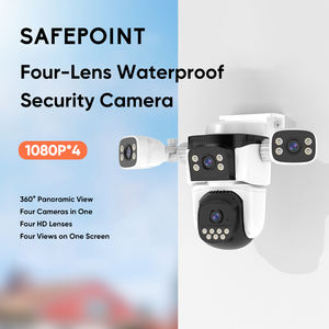 Telecamera di <span class=keywords><strong>Sicurezza</strong></span> SAFEPOINT con Quattro Obiettivi, Doppio Braccio PTZ, WiFi, Impermeabile per Esterni, 1080P, Tracciamento AI, Visione Notturna a Colori, Allarme - Product Image 2