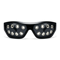 Gafas de Sol Estilo Cyberpunk con Remaches Metálicos, Protección UV400, Montura Completa de PC, Material Futurista para Fiestas y Festivales