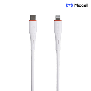 สายชาร์จเร็ว Miccell OEM 1 เมตร 3 แอมป์ แบบ USB-C สำหรับโทรศัพท์มือถือ สายชาร์จสำหรับ iPhone สายถักทนทานสำหรับ iPhone - Product Image 4