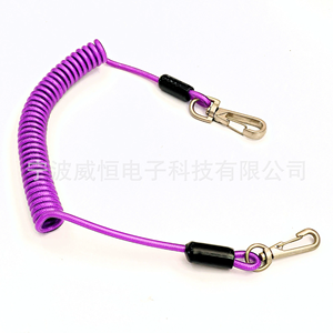 Cordón de seguridad personalizado morado para herramientas, de nailon y TPU, 1.5M de longitud, para operaciones <span class=keywords><strong>en</strong></span> pozos profundos y <span class=keywords><strong>en</strong></span> altura, para evitar caídas. - Product Image 3