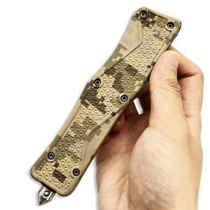 Couteau droit à manche en aluminium usiné CNC avec pommelle brise-vitre en acier au tungstène - Product Image 2
