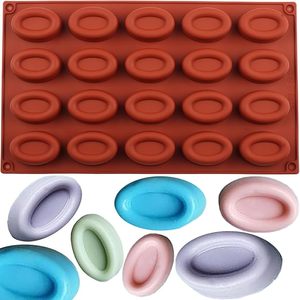 <span class=keywords><strong>Moule</strong></span> à pâtisserie professionnel en silicone, 20 cavités, forme ovale, pour chocolats, truffes, mousses, financiers, gâteaux, puddings et confiseries - Product Image 1
