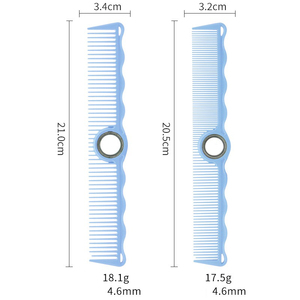 Peigne à doigts double taille pour barbier avec technique de coiffage, petit et grand anneau, dents denses et larges, brosse de coupe de cheveux pour barbiers et stylistes - Product Image 6