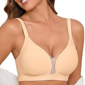 <span class=keywords><strong>Sujetador</strong></span> sin aros con realce y minimizador de busto grande, estilo europeo-americano, para <span class=keywords><strong>Amazon</strong></span>, lencería de talla grande, copa sólida - Product Image 2