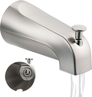 Robinet de baignoire encastré moderne avec bec de baignoire, ensemble de douche mural, mitigeur de bain monocommande chromé pour l'Amérique du Nord