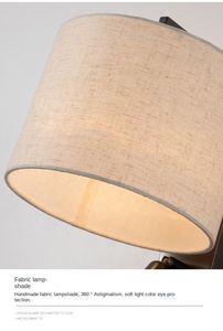 Couverture en tissu intérieur chevet Led applique murale E27 AC220V <span class=keywords><strong>chambre</strong></span> moderne mur monté lecture appliques murales pour la maison - Product Image 2
