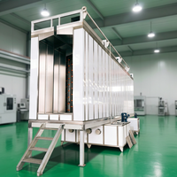 Système de prétraitement par pulvérisation haute pression en acier inoxydable pour ligne de revêtement en poudre de composants structurels sur mesure