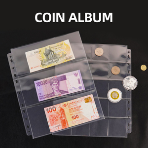 <span class=keywords><strong>Pochette</strong></span> de classement A4 Premium, organiseur extensible pour billets de banque, album <span class=keywords><strong>plastique</strong></span> pour billets avec 11 trous pour le rangement de l'argent - Product Image 4