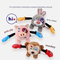 La série de jouets apaisants GiGwi comprend des jouets en forme de lion, d'éléphant, d'âne et de chien, ainsi que de petits chiens en peluche qui émettent des sons.