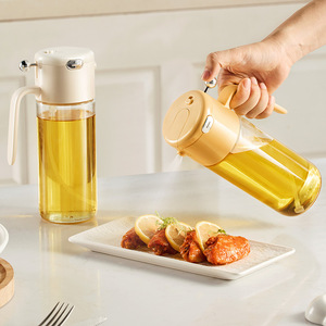 Dispensador de Aceite de Vidrio Beaute, Tamaño L, con Pulverizador Automático a Presión, Tapa Abatible, Botella para Condimentos, Uso en la Cocina - Product Image 2