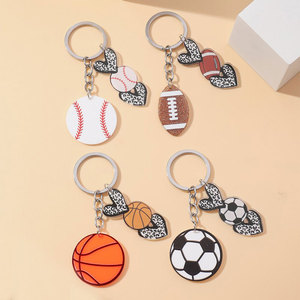 Tùy Chỉnh Bóng Hình Long Lanh Epoxy Tráng Nhựa Keyring Quyến Rũ Tùy Chỉnh Rõ Ràng Acrylic <span class=keywords><strong>Keychain</strong></span> Thể Thao - Product Image 2