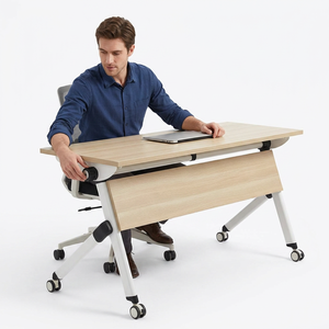 Escritorio Moderno de Altura Ajustable con Superficie de Madera, Diseño Minimalista para Oficina en Casa y Uso Escolar - Product Image 1