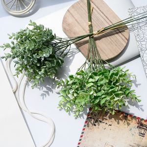 CallaFloral Ramo de Eucalipto Artificial Blanco y Verde Lavado, Decoración Interior, Plástico, Boda, Manualidades, Estilo INS - Product Image 1
