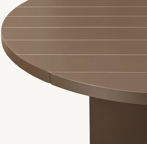 <span class=keywords><strong>Table</strong></span> <span class=keywords><strong>de</strong></span> salle à manger <span class=keywords><strong>ronde</strong></span>, mobilier <span class=keywords><strong>de</strong></span> <span class=keywords><strong>jardin</strong></span> extérieur en aluminium, style moderne, vente chaude pour hôtels - Product Image 2