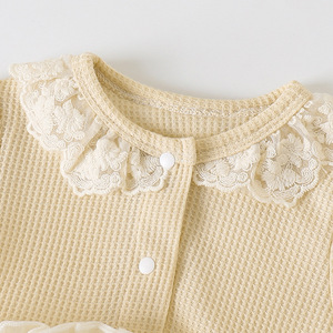 Dulce bebé <span class=keywords><strong>para</strong></span> verano Casual encaje cumpleaños cuello redondo botón <span class=keywords><strong>para</strong></span> bebés niñas pequeños - Product Image 3