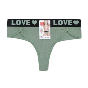 UOKIN High Cut Thong Underwear Stretch Waistband Women Sexy Thread Cotton Panties Quality A9145