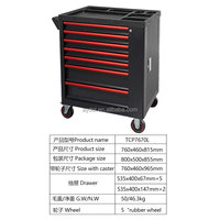 Carro de Herramientas con 7 Cajones y Superficie de ABS, Juego de Herramientas para Reparación de Automóviles de 168 Piezas, Disponible en Stock de Fábrica OEM, para Reparación de Automóviles, Taller, Garaje, Uso Doméstico