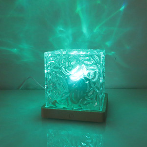 Lonvel <strong>Water</strong> Ripple Projector 3/16 Colors Night Light Flame Crystal Lamp Home Houses Decoration <strong>Sunset</strong> Light Gift Rotating Light - Product Image 3