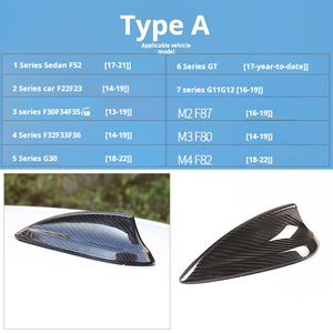 Couvercle de garniture de toit d'antenne en fibre de carbone véritable pour <span class=keywords><strong>BMW</strong></span> F30 F15 G01 F80 F82 F87 <span class=keywords><strong>E90</strong></span> E92 - Product Image 2