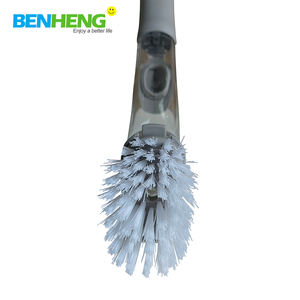 Cepillo multifuncional para fregar platos de cocina con mango largo para lavar, cepillo de limpieza, dispensador de líquidos, toallita para lavar ollas - Product Image 6