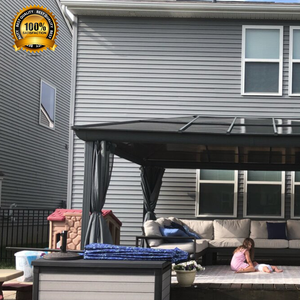 <span class=keywords><strong>Gazebo</strong></span> moderne en aluminium <span class=keywords><strong>pour</strong></span> extérieur, structure thermolaquée, panneaux en <span class=keywords><strong>polycarbonate</strong></span>, autoportant, imperméable, <span class=keywords><strong>pour</strong></span> balcon, protection solaire UV - Product Image 3
