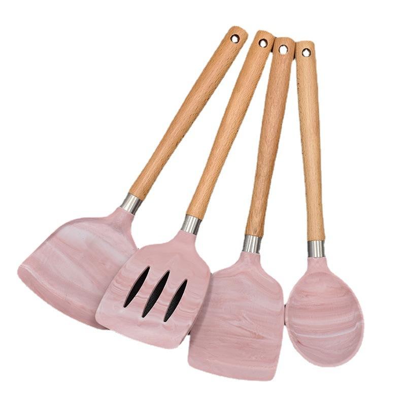 Pink-Spatula and Spoon Set
