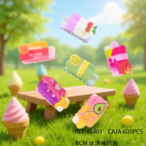 Fermagli per capelli Nailart Ice Cream da 8 cm con design di frutta colorata per donne e ragazze - Product Image 3
