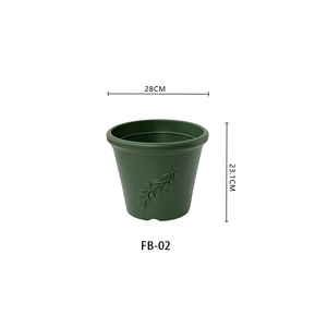 <span class=keywords><strong>Maceta</strong></span> Grande de Terracota y Plástico Verde, con Relieve de Hojas, Material PP Ligero y Duradero, para Jardín o Vivero - Product Image 4