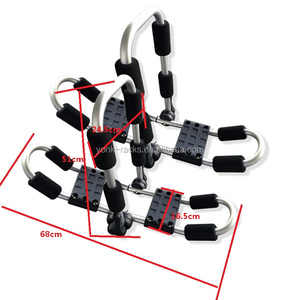 Porte-chaussures de toit pliable Yonk en aluminium argenté pour 2 kayaks ou canoës, capacité 75 kg - Product Image 4