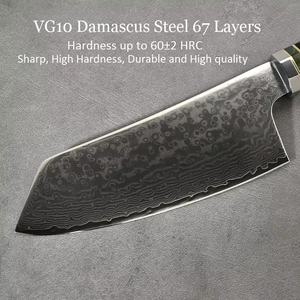 Ensemble de couteaux de chef professionnels en acier Damas, couteaux de cuisine japonais avec manche en résine - Product Image 4