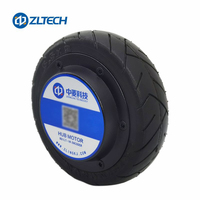Qzltech — moteur hub 5.5 pouces 24V, 150W, 60kg de charge, faible vitesse, pneu en caoutchouc, moteur sans balais intégré dans le moyeu de la roue dc, avec encodeur 14 bits, pour fauteuil roulant