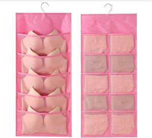 Transparent Double-Sided Foldable Hanging Closet Organizer Storage Bag for Clothing and Underwear - Product Image 1