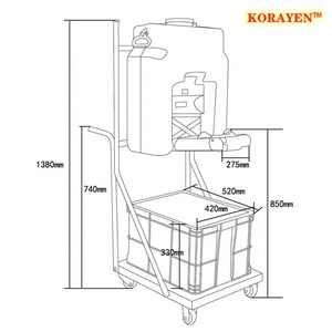 Móvil ojo lavadora 14-galón (53L) ABS plásticos <span class=keywords><strong>de</strong></span> ingeniería <span class=keywords><strong>de</strong></span> emergencia para los <span class=keywords><strong>ojos</strong></span> <span class=keywords><strong>de</strong></span> la estación para laboratorio industria sellado confiable - Product Image 5