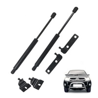 Kit de Amortiguadores para Capó Delantero para Toyota Hilux Vigo 2005-2014, Soporte de Elevación con Gas, Instalación sin Perforación, Fijación con Pernos - 1 Par