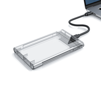 Ou Convertisseur de disque dur externe 9.5mm Transparent Hi-speed USB 3.0 à 2.5 Inch SATA Enclosure 7mm Plastic OEM Stock jusqu'à 2 TB