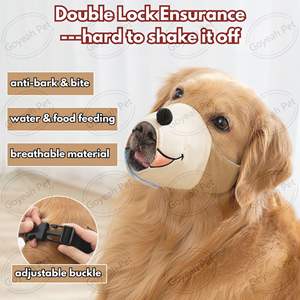 Muselière respirante et mignonne pour chien, anti-morsure et anti-aboiement, avec verrouillage sécurisé et réglable - Product Image 5