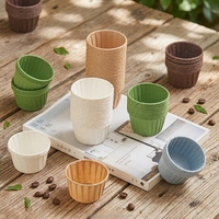 Doublures en papier pour cupcakes et muffins, personnalisées, imprimées, jetables, à bords roulés, résistantes à l'huile, à bordure frisée, 50 unités, compatibles four