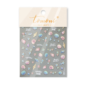 TSZS 5D Starfish Shell <strong>Nail</strong> Art <strong>Stickers</strong> Self-adhesive INS Laser White Ocean Shell <strong>Nail</strong> Art Decals Charms for <strong>Nails</strong> - Product Image 5