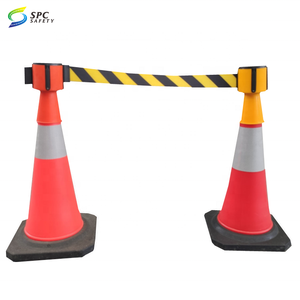 Eventi sportivi pubblici aree pericolose controllo della folla parcheggio sicurezza traffico cono Topper cono montato retrattile cintura barriera - Product Image 4