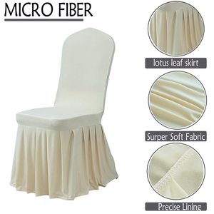Copertura della sedia di nozze tinta in poliestere riutilizzabile all'ingrosso 45-55cm <span class=keywords><strong>per</strong></span> hotel ed eventi - Product Image 3