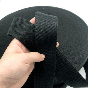 Échantillon gratuit Sangle en polyester recyclé en coton biologique haute ténacité Sangle unie épaisse et résistante - Product Image 6