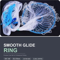 Émerillon de pêche Lead Sinker Cast Net Smart-Throw-Logic-Net 1 Advanced Hydro-Sinking Matrix Professionnel Qualité Précision Sans Soudure Renforcé