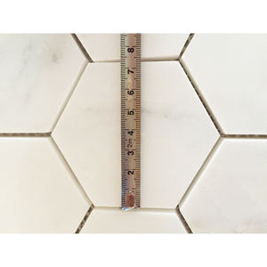 אבן ש "ס בריכת שחיה באיכות גבוהה פסיפס זהב לבן אריחים אריחים פסיפס שיש משושה לקישוט קיר - Product Image 5