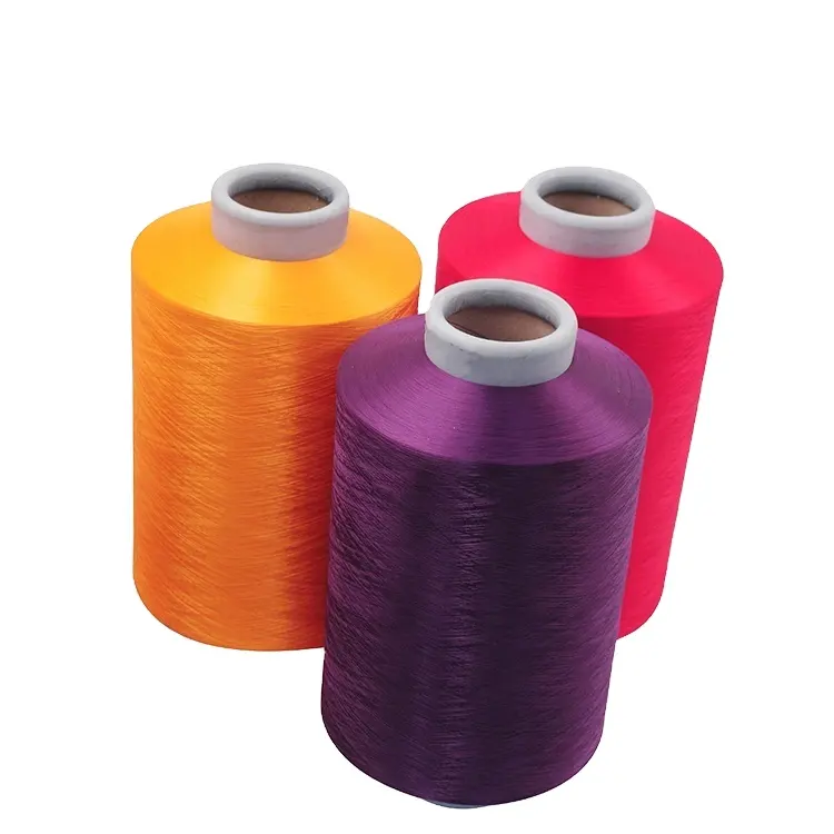 Filament de polyester DTY fabrication de fil 150D/96F SD/FD/TBR Dope teint couleur personnalisée