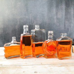 Mini 50ml 100ml 150ml 200ml 250ml Vodka Spirit <strong>Glass</strong> <strong>Bottle</strong> for Whisky Liquor - Product Image 1