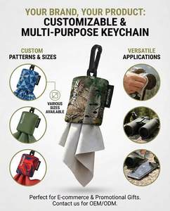 Gözlük anahtarlık için promosyon mikrofiber/özel Logo mikrofiber ekran çanta anahtarlık ile temizlik bezi bez - Product Image 4